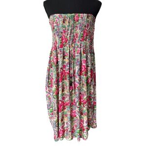 Convertible Strapless Dress Skirt Womens Plus Floral Boho Festival Cottagecore